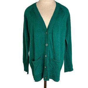 Eddie Bauer Green Cardigan Sweater